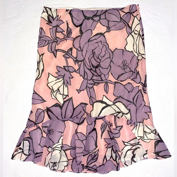 Artistic Accents Fitted Floral Print Skirt - Picture 1 of 4